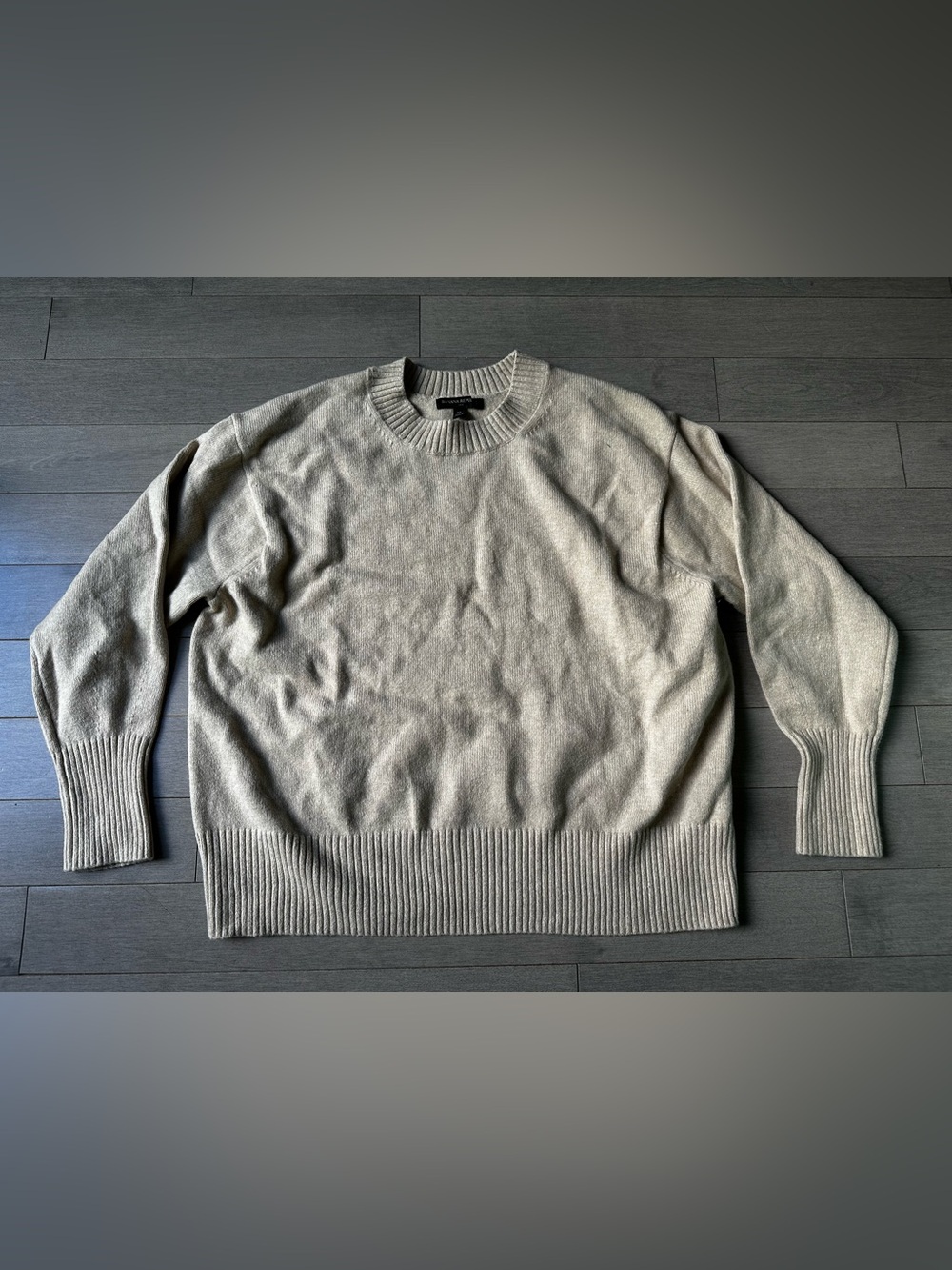 Men’s Banana Republic Tan Ribbed Crew Neck Business Casual Sweater Business XL